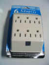6 Outlet Grounding Adaptor