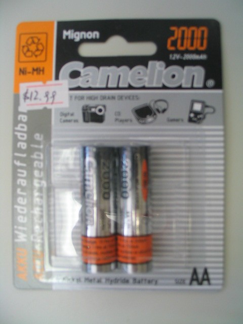 Camelion 1.2V, 2000mAh AA Mignon rechargeable battery